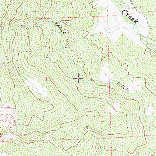 Topographic Map of Eagle Ditch, CO
