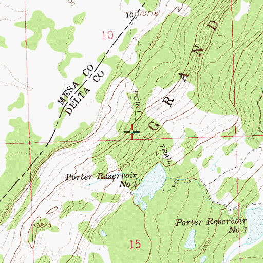 Topographic Map of Point Trail, CO