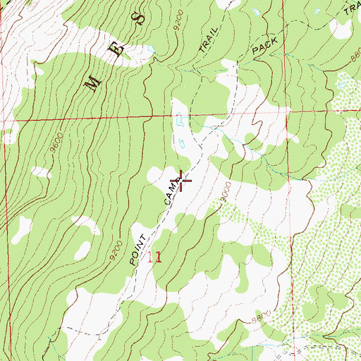 Topographic Map of Point Camp Trail, CO