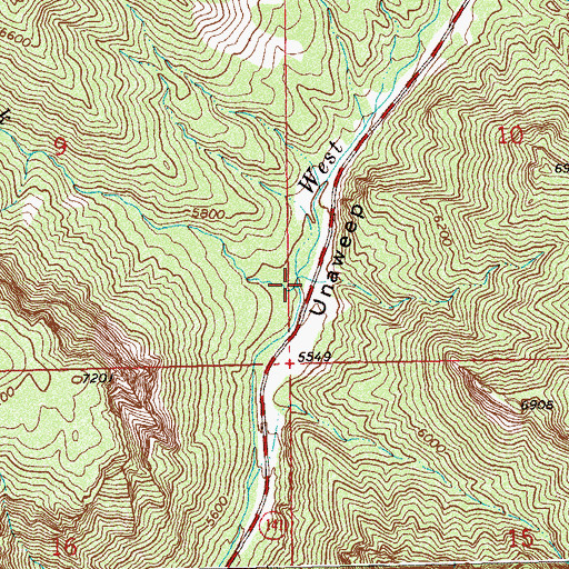 Topographic Map of North Fork West Creek, CO