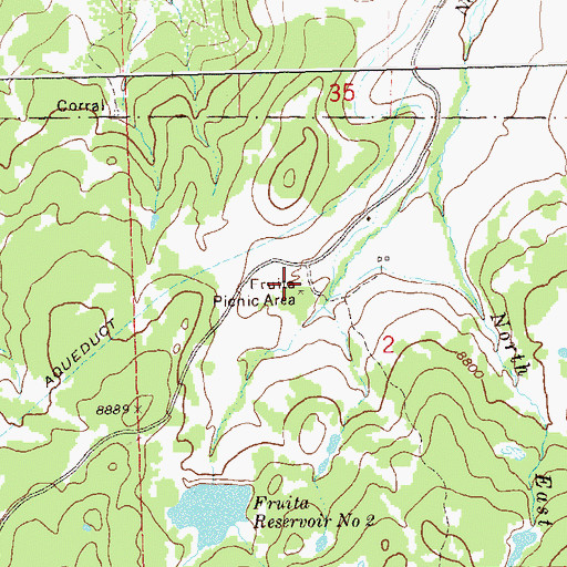 Topographic Map of Fruita Picnic Area, CO