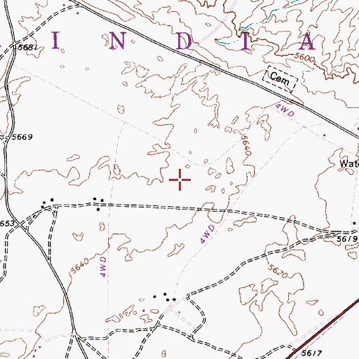 Topographic Map of Tonalea, AZ