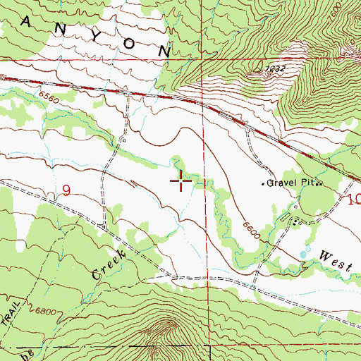 Topographic Map of South Lobe Creek, CO