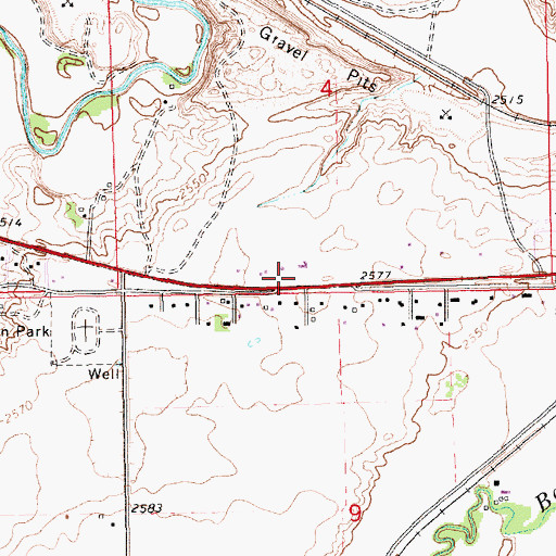 Topographic Map of Beaver Creek, MT