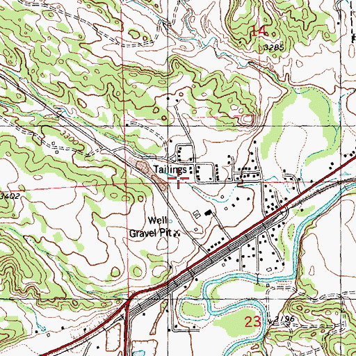 Topographic Map of Camp Three, MT