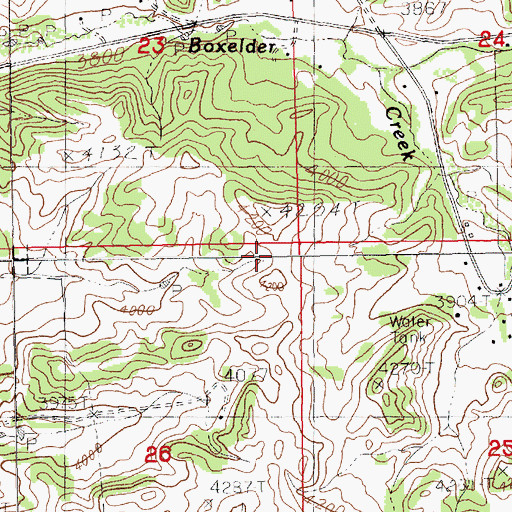 Topographic Map of Parker School, MT