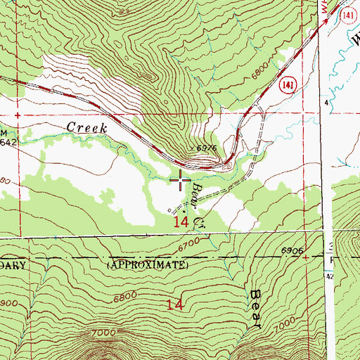Topographic Map of Bear Creek, CO