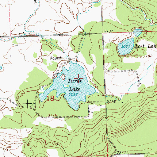 Topographic Map of Turtle Lake, MT