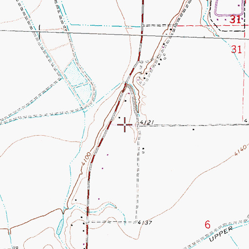 Topographic Map of Airport Road, WY