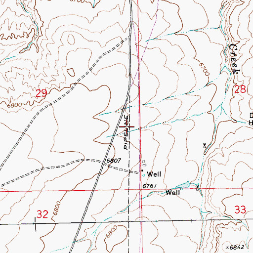 Topographic Map of Arrowhead Springs, WY