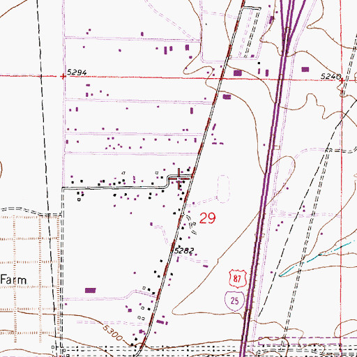 Topographic Map of Hartrandt, WY