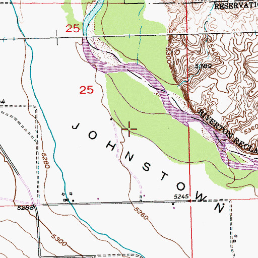 Topographic Map of Johnstown, WY