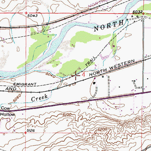 Topographic Map of Meadow Acres, WY