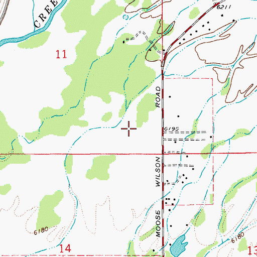 Topographic Map of Moose Wilson Road, WY