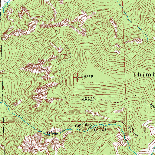 Topographic Map of Thimble Rock Point, CO