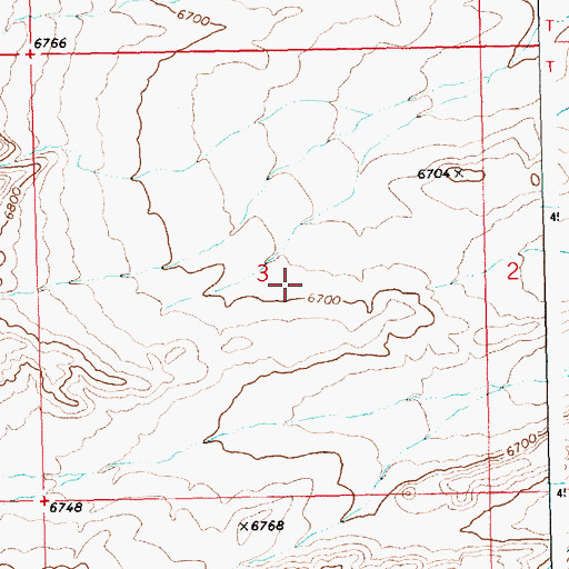 Topographic Map of Sweeney Ranch, WY