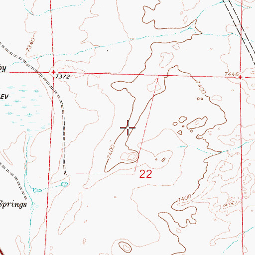 Topographic Map of The Buttes, WY