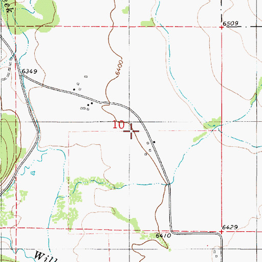 Topographic Map of Turnerville, WY