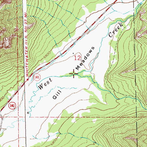 Topographic Map of Gill Creek, CO