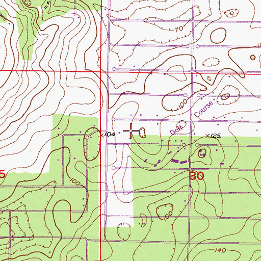 Topographic Map of Citrus Hills, FL