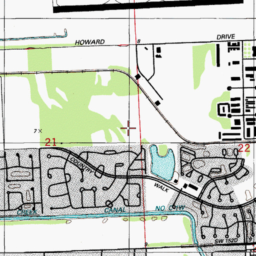 Topographic Map of Country Walk, FL