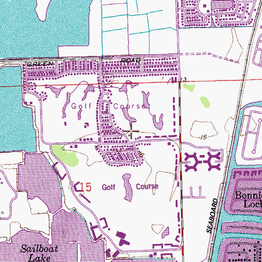 Topographic Map of Crystal Lake, FL