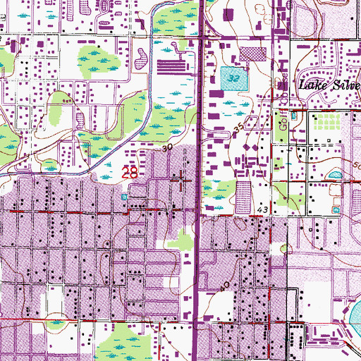 Topographic Map of Egypt Lake-Leto Census Designated Place, FL