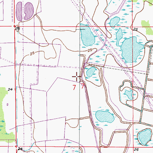 Topographic Map of Gateway, FL