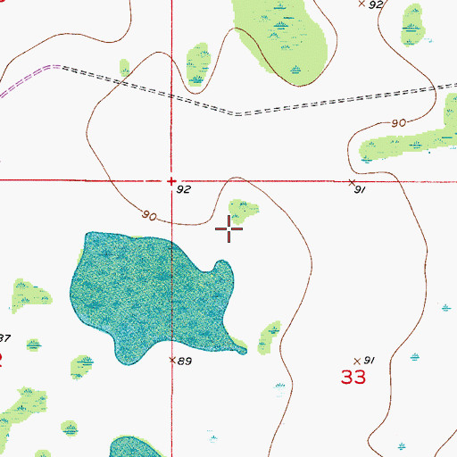 Topographic Map of Hunters Creek, FL