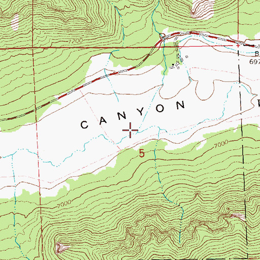 Topographic Map of Fall Creek, CO