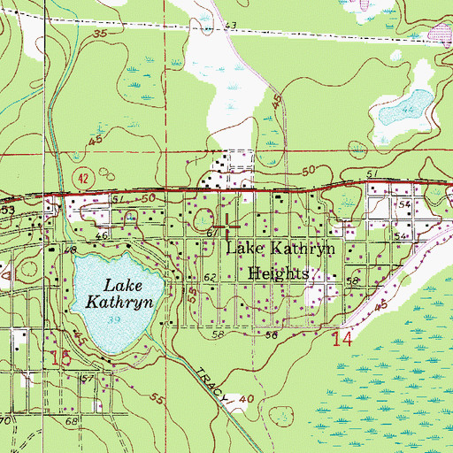 Topographic Map of Lake Kathryn, FL