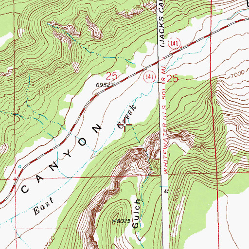 Topographic Map of Bean Gulch, CO