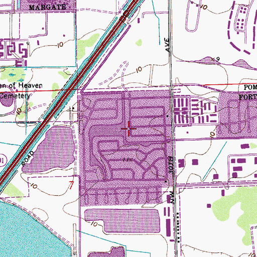 Topographic Map of Palm Aire, FL