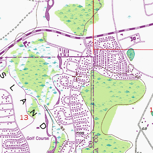 Topographic Map of Poinciana, FL