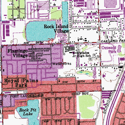 Topographic Map of Rock Island, FL