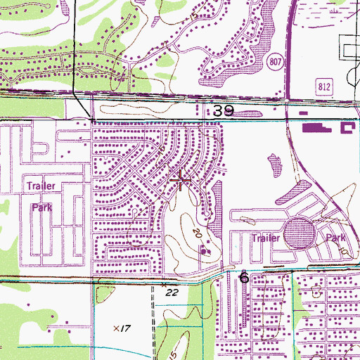 Topographic Map of Seminole Manor, FL