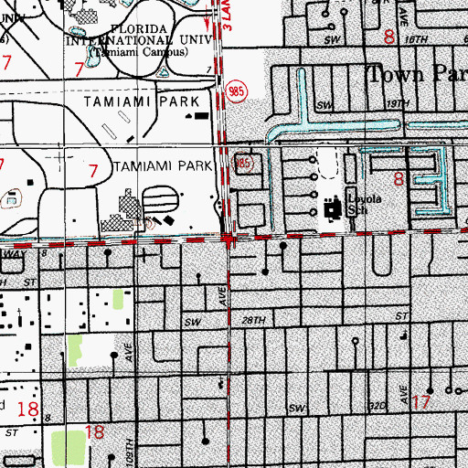 Topographic Map of University Park, FL