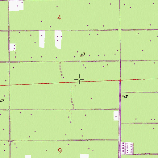Topographic Map of Vineyards, FL