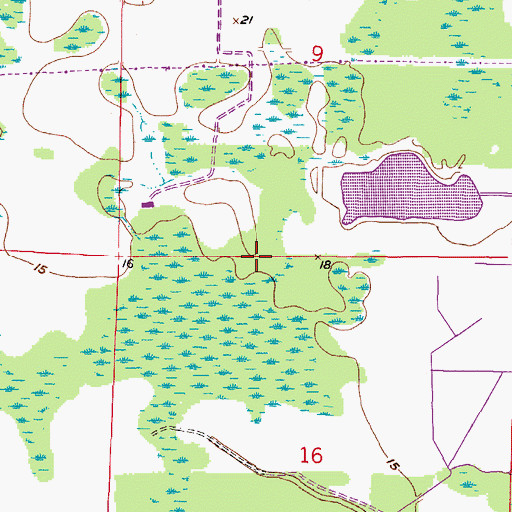 Topographic Map of Westchase, FL