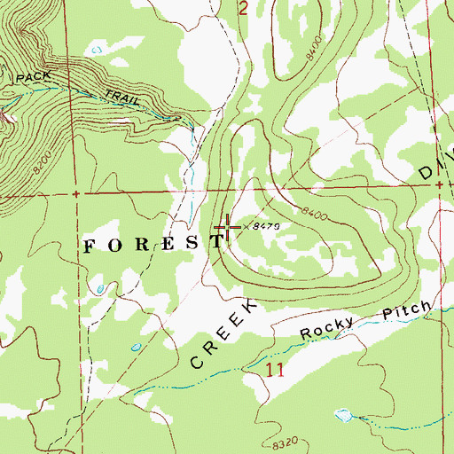 Topographic Map of Gill Creek Divide, CO