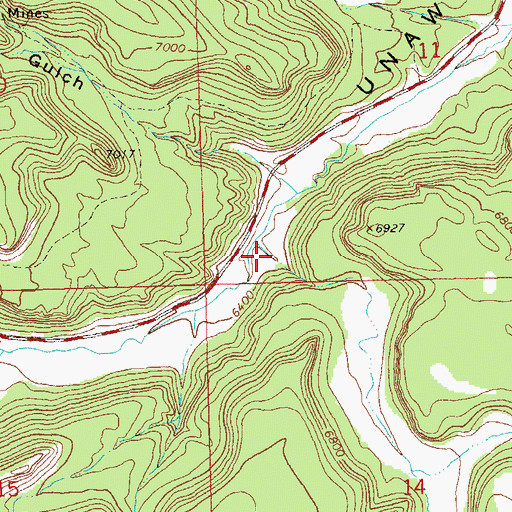 Topographic Map of Farmers Canyon, CO