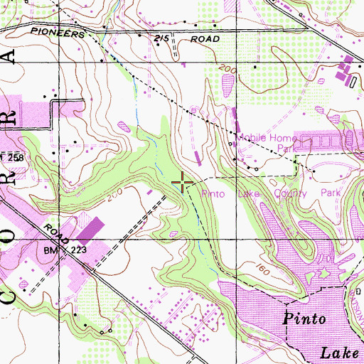 Topographic Map of Amesti, CA