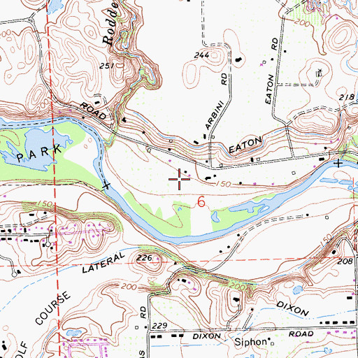 Topographic Map of East Oakdale, CA