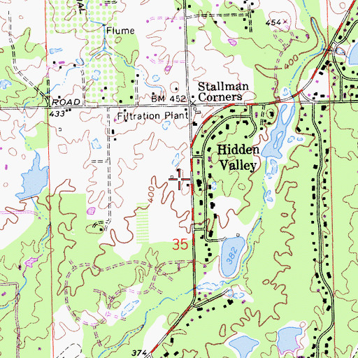 Topographic Map of Granite Bay, CA