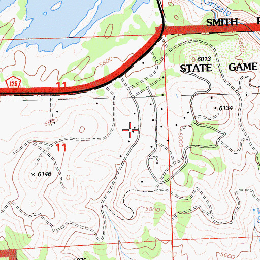 Topographic Map of Lake Davis, CA