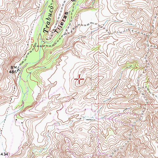 Topographic Map of Las Flores, CA