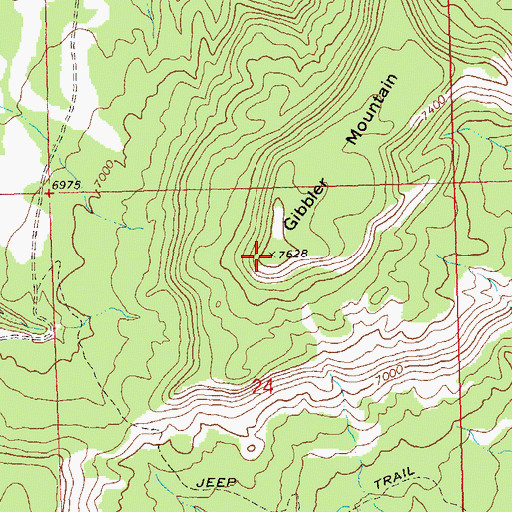 Topographic Map of Gibbler Mountain, CO