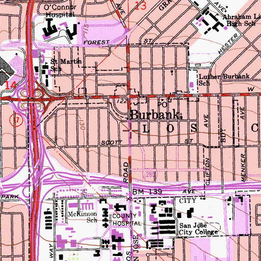 Topographic Map of Parkmoor, CA