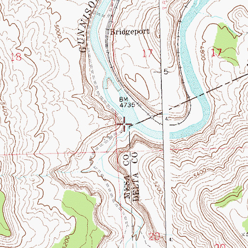 Topographic Map of Dominguez Canyon, CO