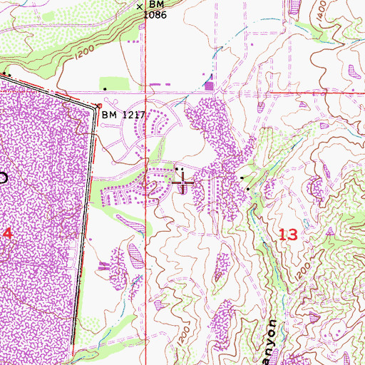 Topographic Map of Robinson Ranch, CA